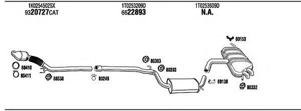 VW75005 Sistem de esapament WALKER 