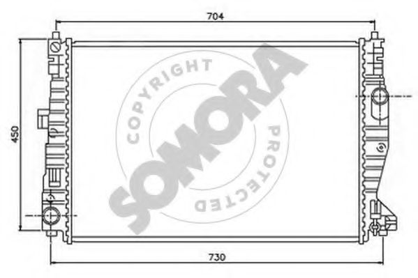 011440 Radiator, racire motor SOMORA 