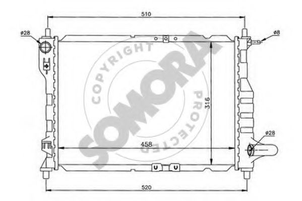 060240 Radiator, racire motor SOMORA 