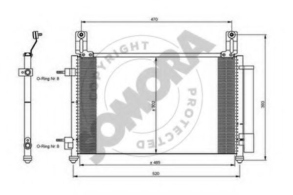 060260 Condensator, climatizare SOMORA 
