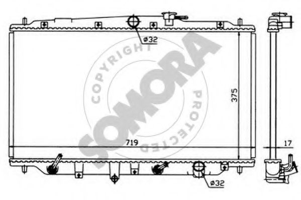 126142 Radiator, racire motor SOMORA 