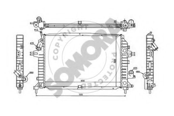 211840G Radiator, racire motor SOMORA 