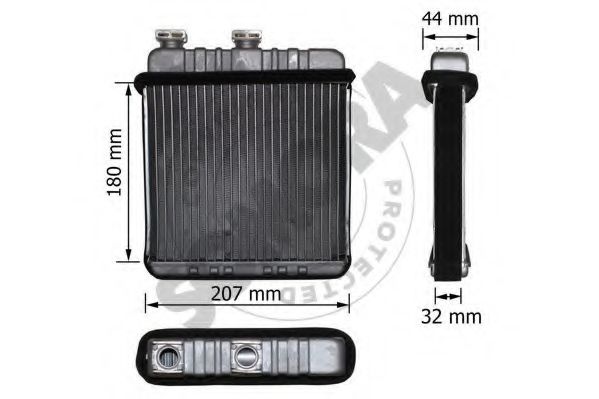 214050 Schimbator caldura, incalzire habitaclu SOMORA 