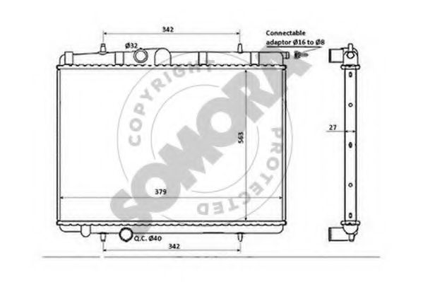 221340E Radiator, racire motor SOMORA 