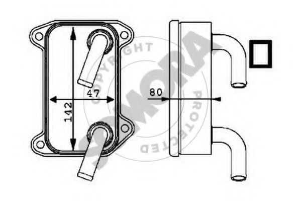 361265 Radiator ulei, ulei motor SOMORA 