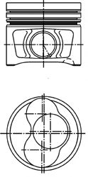 40409600 Piston KOLBENSCHMIDT 