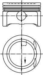 94953600 Piston KOLBENSCHMIDT 