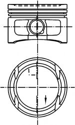 99562600 Piston KOLBENSCHMIDT 