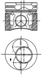 99843620 Piston KOLBENSCHMIDT 