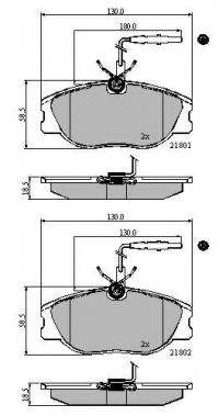 set placute frana,frana disc