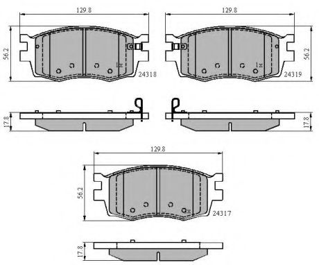set placute frana,frana disc