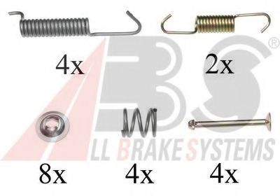 0821Q set accesorii, saboti frana parcare A.B.S. 