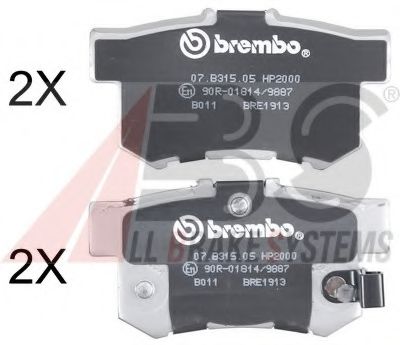 36757S set placute frana,frana disc A.B.S. 
