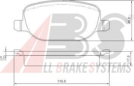 37317 OE set placute frana,frana disc A.B.S. 