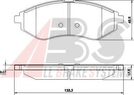 37352 OE set placute frana,frana disc A.B.S. 