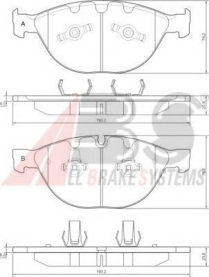 set placute frana,frana disc