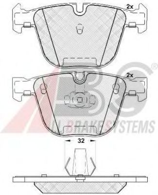 37371 OE set placute frana,frana disc A.B.S. 