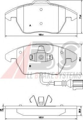 37414 OE set placute frana,frana disc A.B.S. 