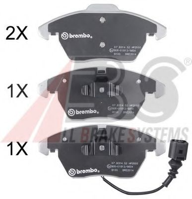 37414S set placute frana,frana disc A.B.S. 