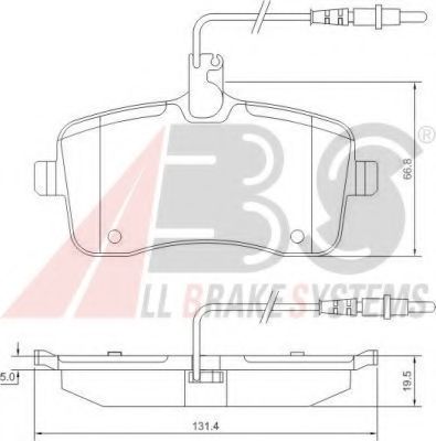 37430 OE set placute frana,frana disc A.B.S. 