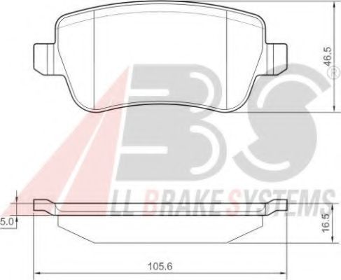 37496 OE set placute frana,frana disc A.B.S. 