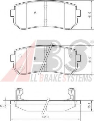 37533 OE set placute frana,frana disc A.B.S. 