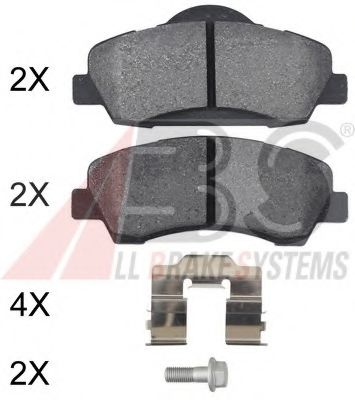 37990 OE set placute frana,frana disc A.B.S. 
