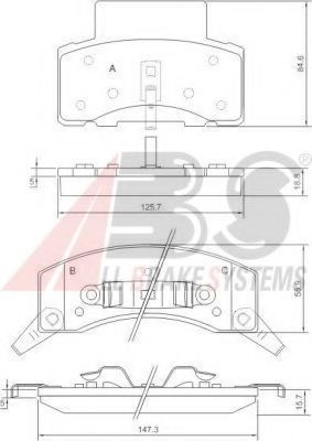 set placute frana,frana disc