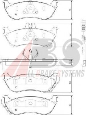 set placute frana,frana disc