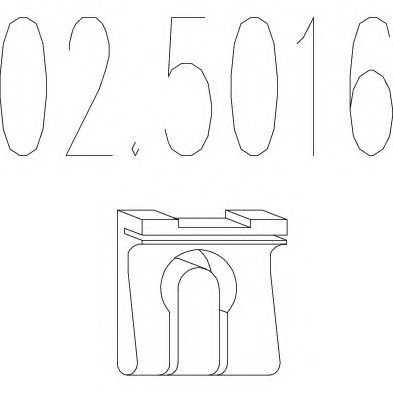 02.5016 tampon cauciuc,amortizor esapament MTS 