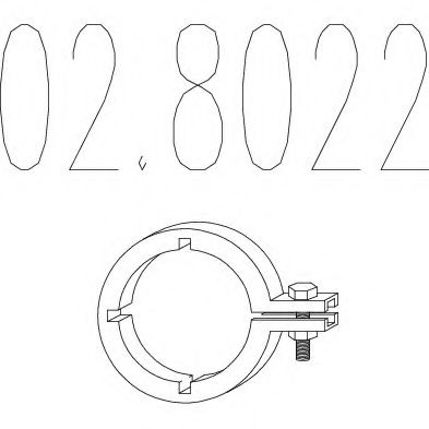 02.8022 Conector teava, sistem de esapament MTS 