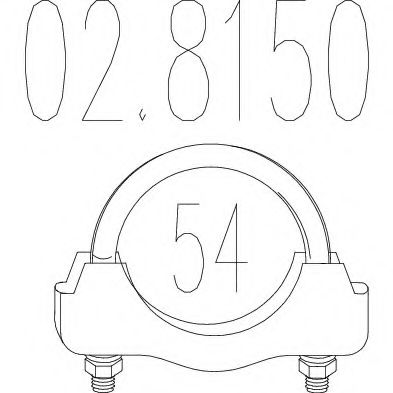 02.8150 Conector teava, sistem de esapament MTS 