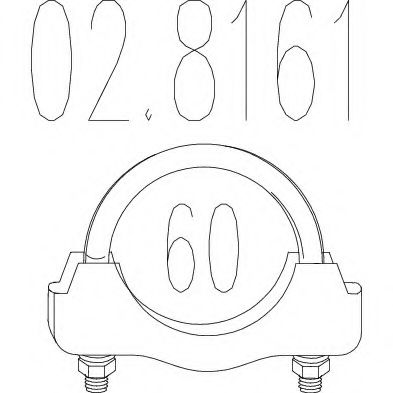 02.8161 Conector teava, sistem de esapament MTS 