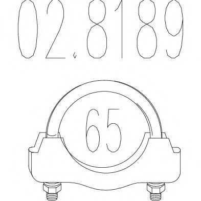 02.8189 Conector teava, sistem de esapament MTS 
