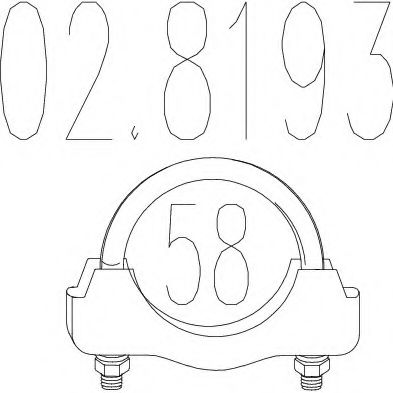 02.8193 Conector teava, sistem de esapament MTS 