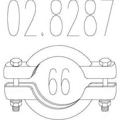 02.8287 Conector teava, sistem de esapament MTS 