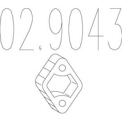 02.9043 tampon cauciuc,amortizor esapament MTS 