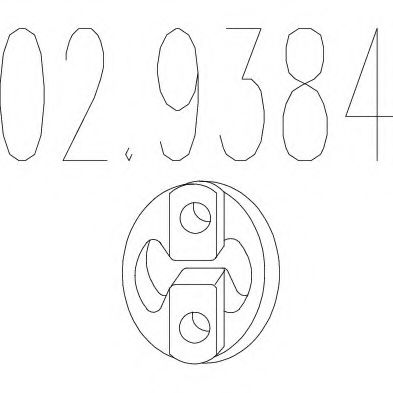 02.9384 tampon cauciuc,amortizor esapament MTS 