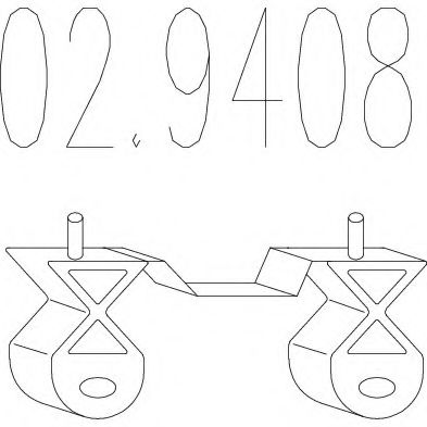 02.9408 tampon cauciuc,amortizor esapament MTS 