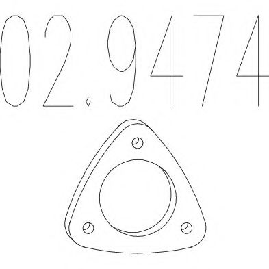 02.9474 Garnitura, racord evacuare MTS 