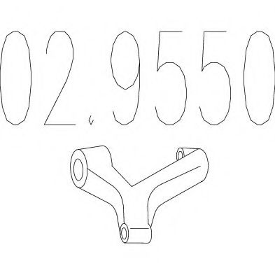02.9550 tampon cauciuc,amortizor esapament MTS 