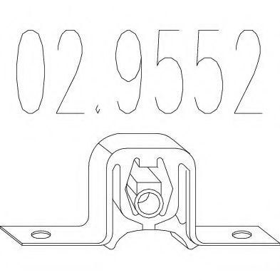 02.9552 tampon cauciuc,amortizor esapament MTS 