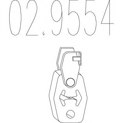 02.9554 tampon cauciuc,amortizor esapament MTS 