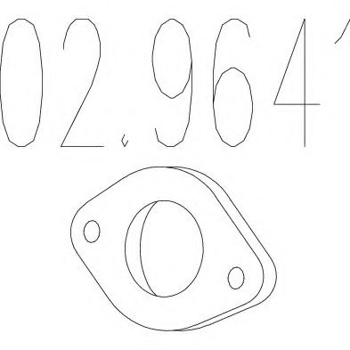 02.9641 Garnitura, racord evacuare MTS 