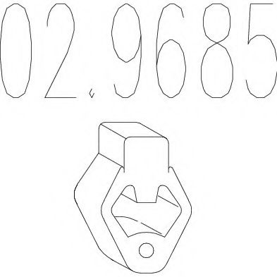 02.9685 tampon cauciuc,amortizor esapament MTS 