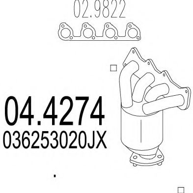 04.4274 Catalizator MTS 