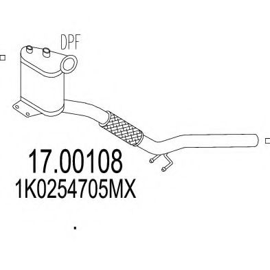 17.00108 Filtru funingine/particule, sist.de esapament MTS 