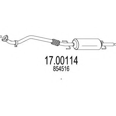 17.00114 Filtru funingine/particule, sist.de esapament MTS 
