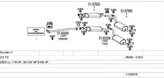 C100075012784 Sistem de esapament MTS 