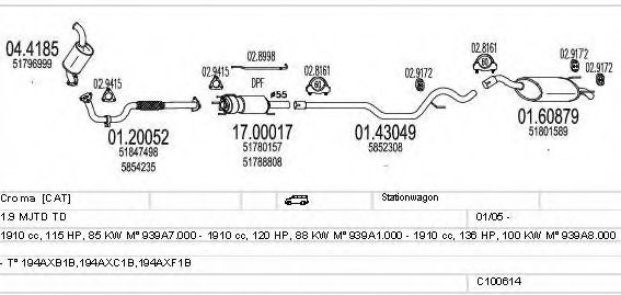 C100614013333 Sistem de esapament MTS 